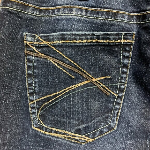 Silver Jeans Womens 30X31 Dark Wash Bootcut Denim Mid Rise Stretch Blue Jeans - Picture 5 of 15